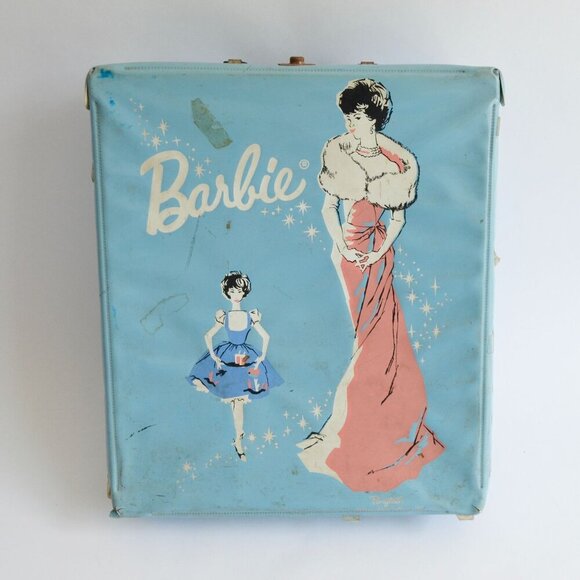 Vintage 1962 Barbie Ponytail Case Blue Mattel - Picture 1 of 7